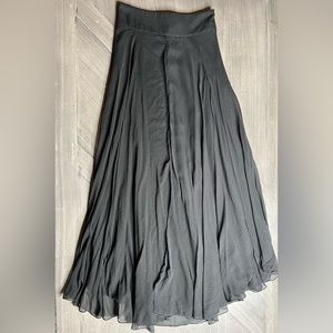 Black 100%silk 3 layer maxi skirt Diane von Furstenberg size:00